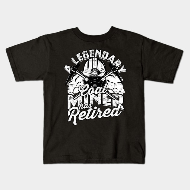 Coalminer Coal Miner Roughneck Coal Mining Kids T-Shirt by IngeniousMerch